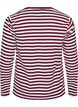 Langermet nattopp i ribbestrikket jersey med striper, R&oslash;d, Packshot image number 1