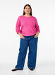 Bluse med tekstur og 3/4 ermer, Rosa, Model image number 1