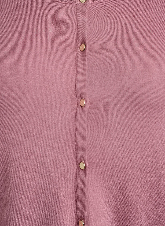 Kortermet strikket cardigan i viskose, Rosa, Packshot image number 2