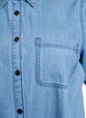 Denim skjortekjole med korte ermer, Bl&aring;, Packshot image number 2