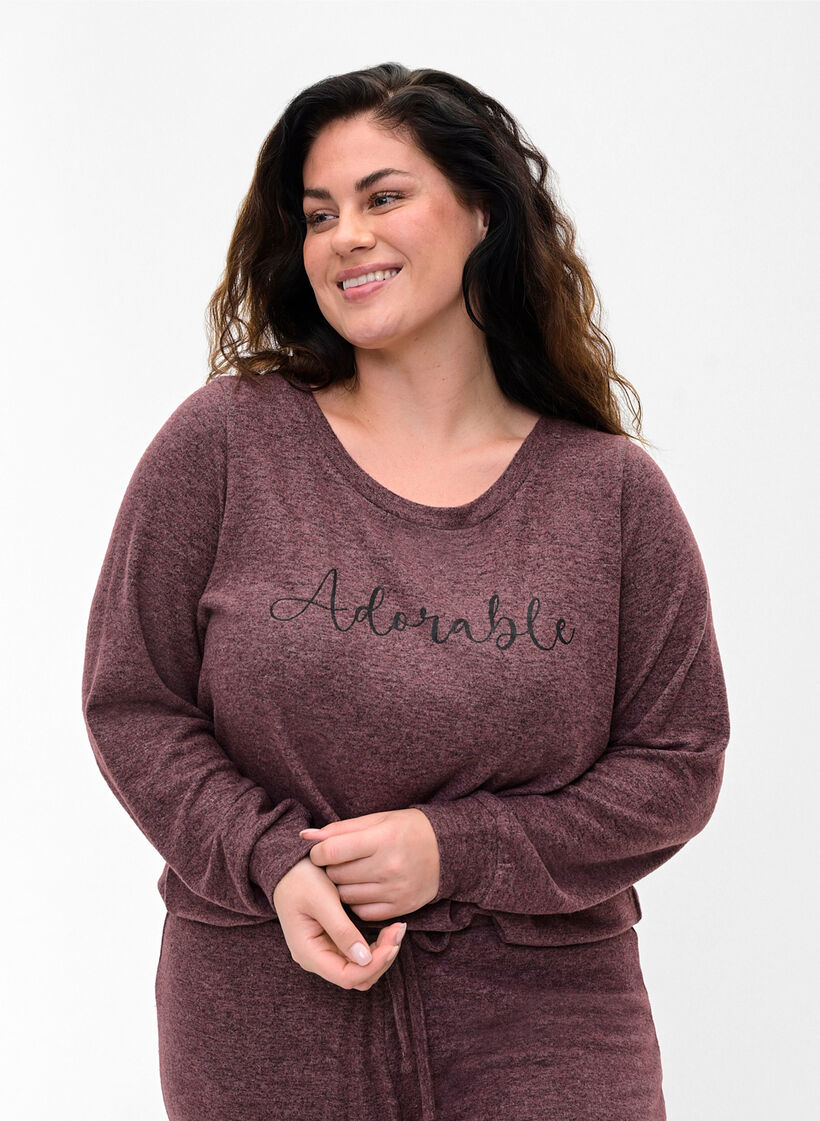 Melert genser i en viskosemiks, Port Royal Mel, Model image number 0