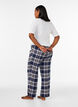 Rutete bomulls pyjamasbukser, Bl&aring;, Model image number 2