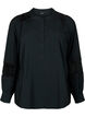 Viskosebluse med heklede detaljer, Black, Packshot image number 0