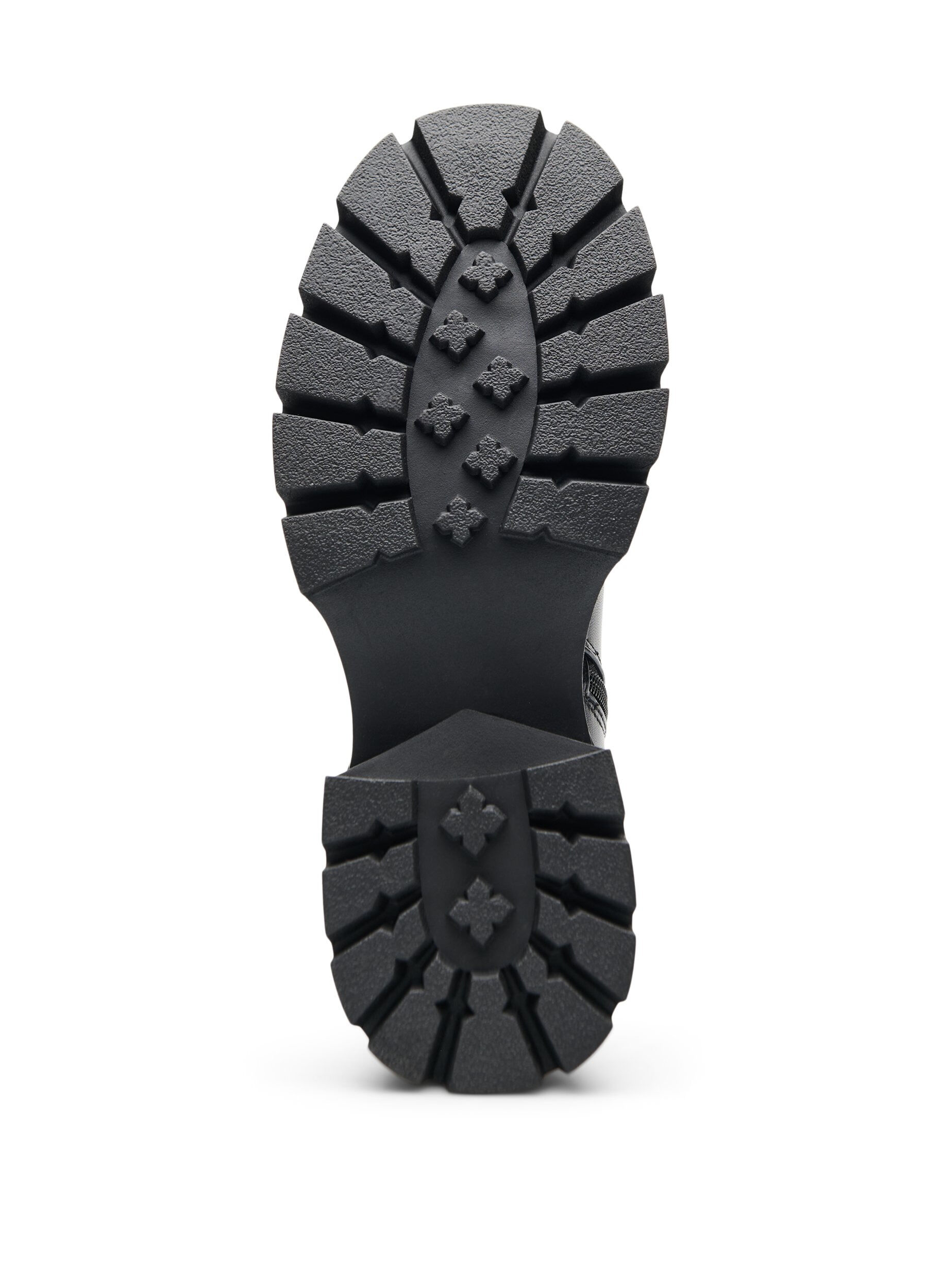 ZizziChelsea-st&oslash;vel med tykk s&aring;le og ribbede paneler, Svart, Packshot image number 4