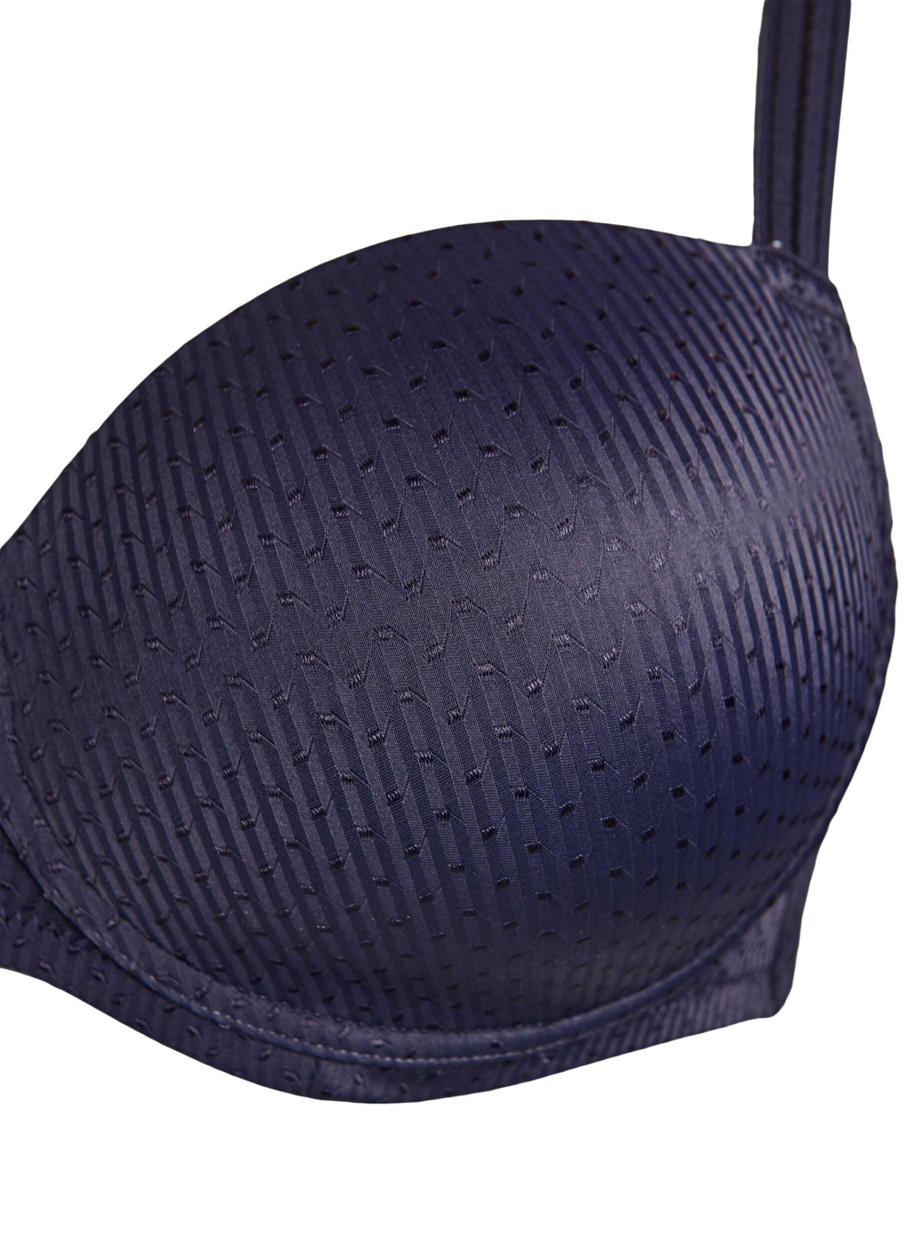 Zizzi Formpresset b&oslash;yle-BH med m&oslash;nster, Bl&aring;, Packshot image number 2