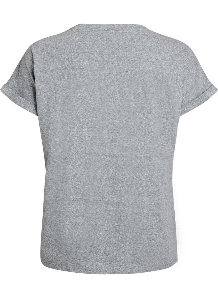 Melert T-skjorte med korte ermer, Grønn, Packshot image number 1