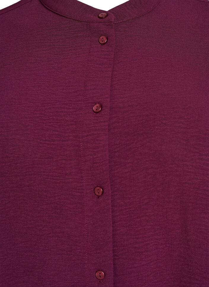 Tunika med 3/4-ermer, M&oslash;rk Bordeaux, Packshot image number 2