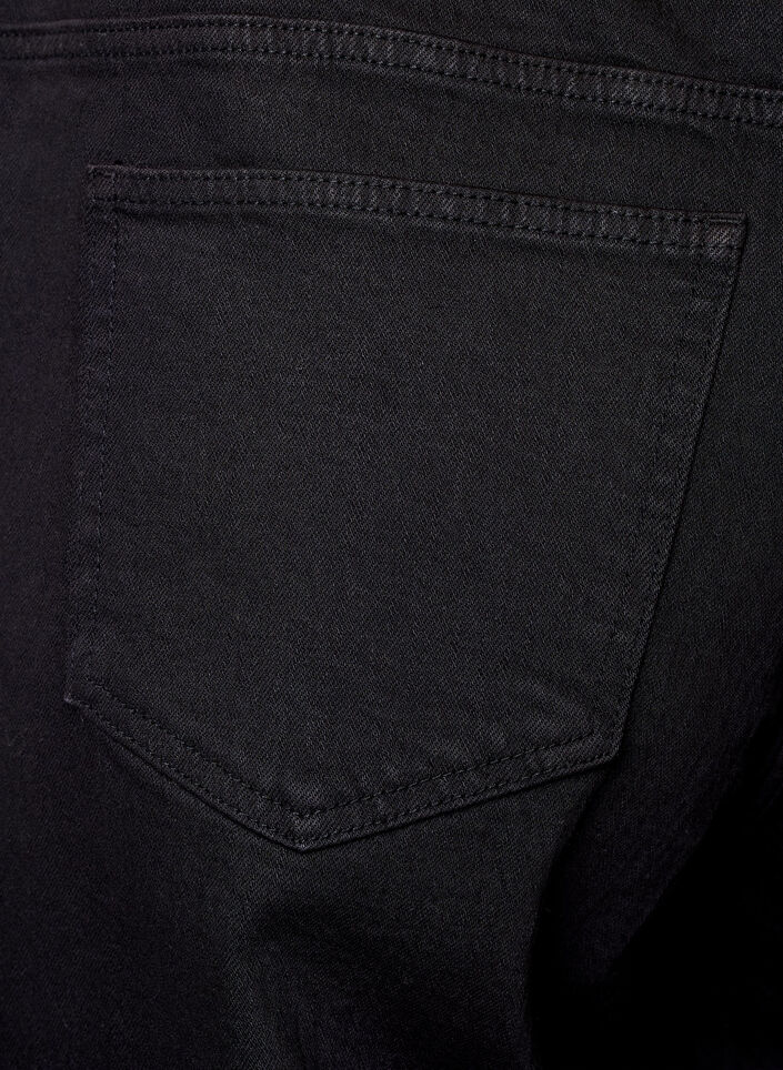 Jeans med vide ben og h&oslash;y midje, Svart, Packshot image number 2