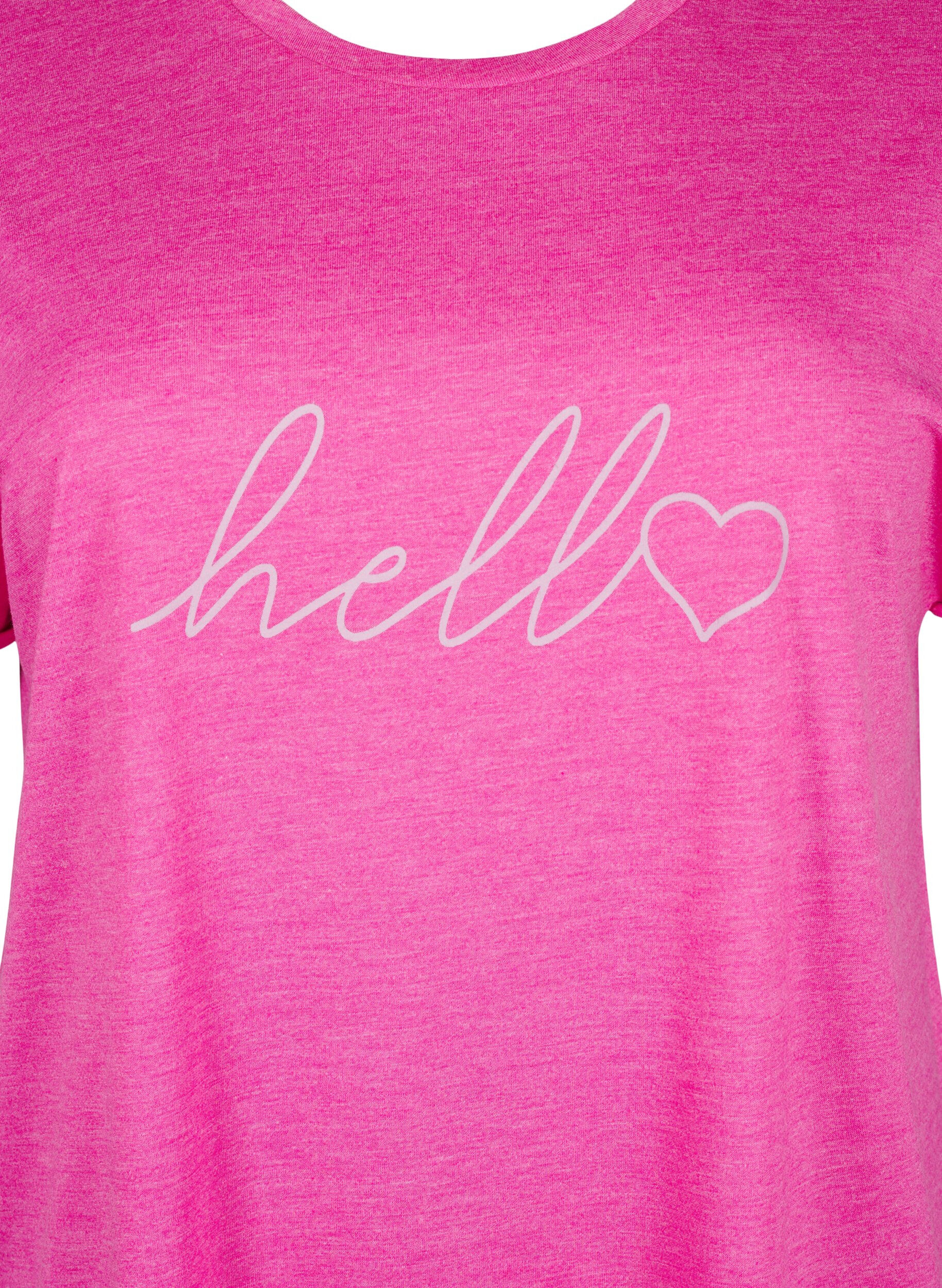 Zizzi Nattkjole med korte ermer og tekstprint, 9990, Packshot image number 2