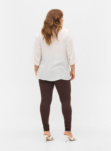 Super slim Amy jeans med høyt liv, Molé, Model image number 1
