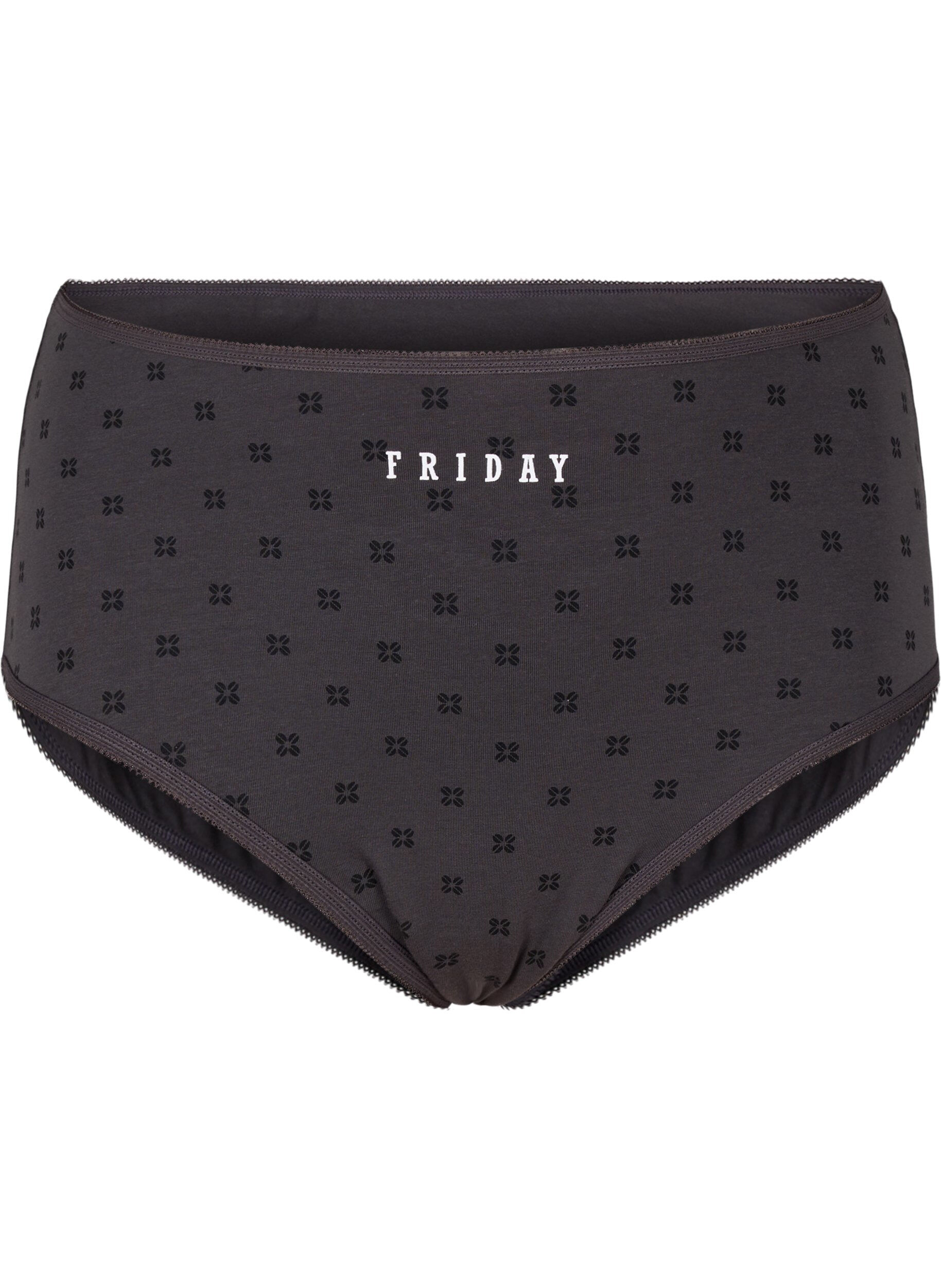 Zizzi 7-pack hipstertruse med vanlig midje, M&oslash;rk Bordeaux, Packshot image number 3