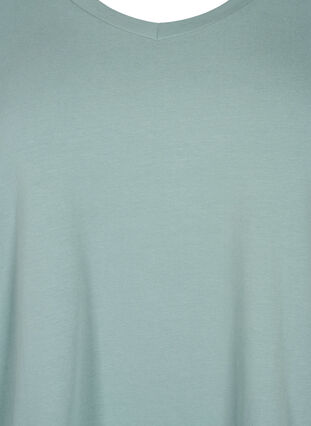 Ensfarget basis T-skjorte i bomull, Chinois Green, Packshot image number 2