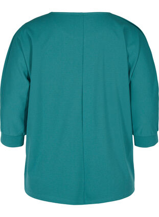 Bluse med 3/4-ermer og plisséfolder, Pacific, Packshot image number 1