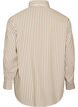 Stripete skjorte med avtakbart halsskjef, Beige, Packshot image number 1