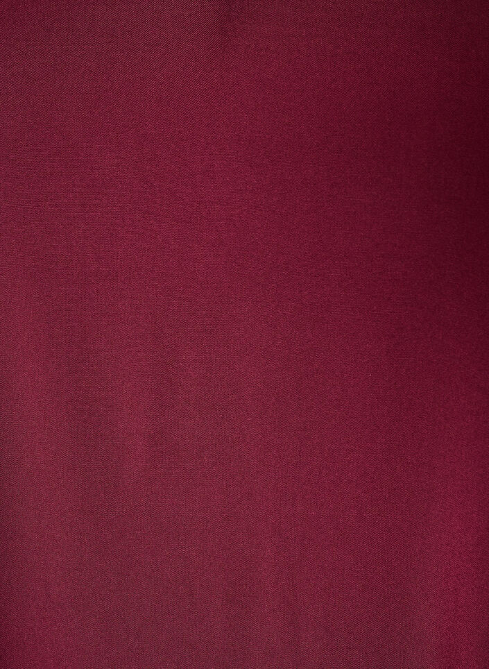 Viskosebluse med V-hals og avrundet fold, R&oslash;d, Packshot image number 2