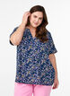 Kortermet bluse med v-utringning, Rosa, Model image number 0