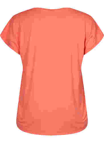 Kortermet trenings T-skjorte, Living Coral, Packshot image number 1
