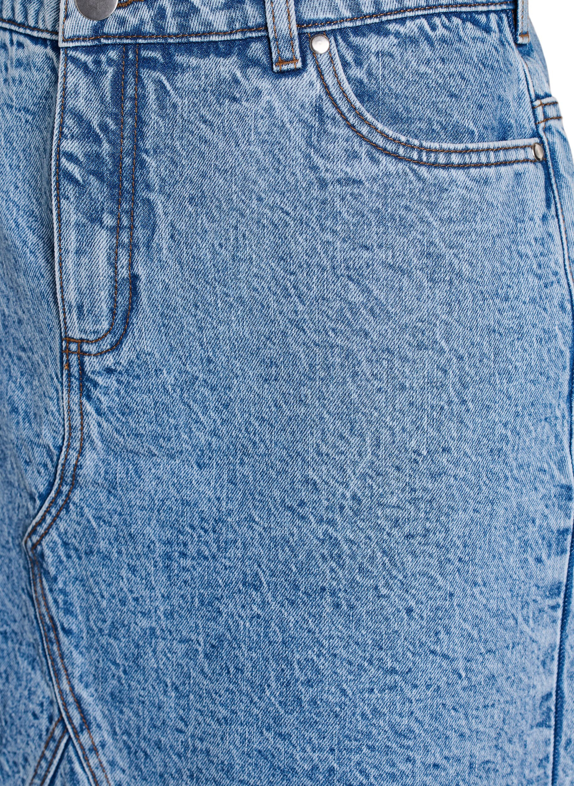 ZizziKort denimskj&oslash;rt med lommer, Bl&aring;, Packshot image number 2