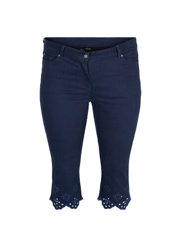 Knickers med broderi anglaise, Dark Blue, Packshot image number 0