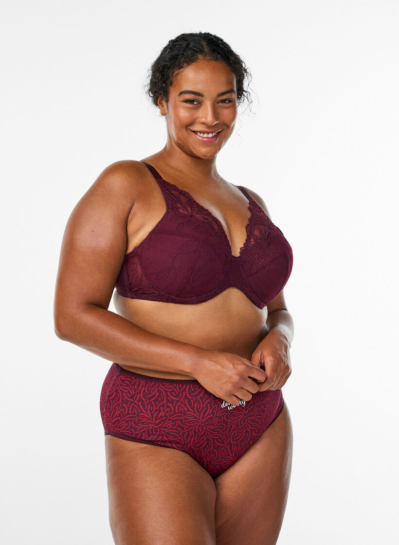 Polstret blonder BH med b&oslash;yle, R&oslash;d, Model image number 1