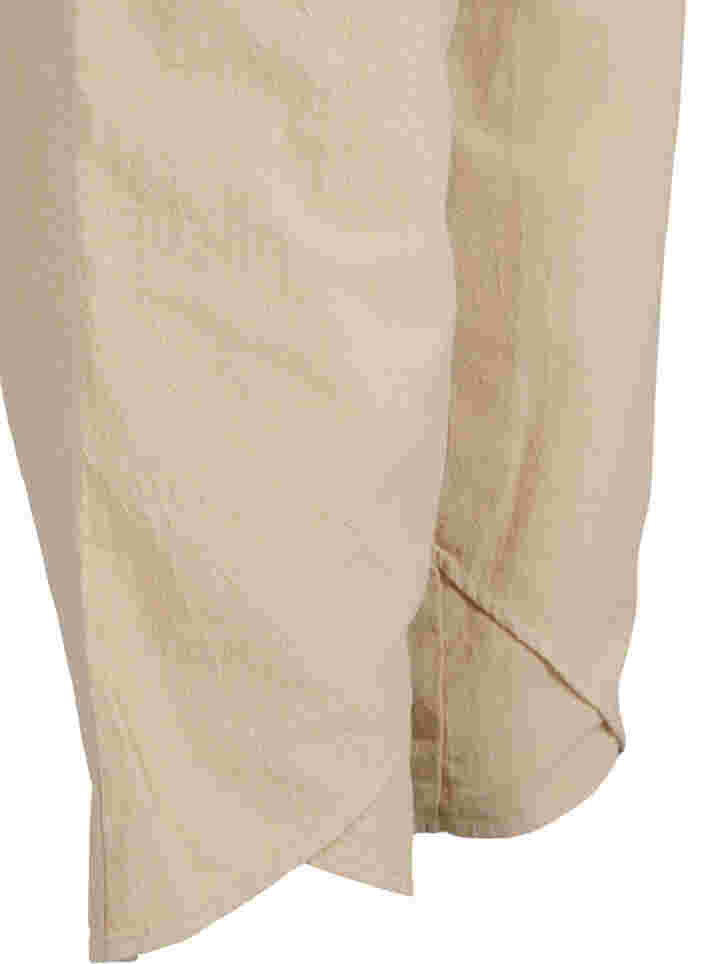 Cropped bukser i bomull, Oxford Tan, Packshot image number 3