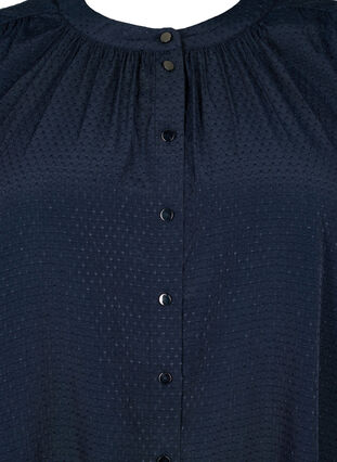 Kortermet skjorte med prikkete mønster, Total Eclipse, Packshot image number 2