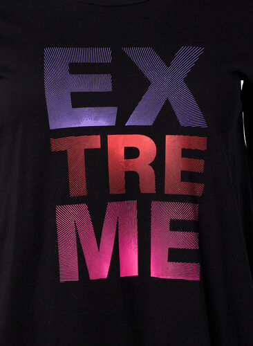 T-skjorte til trening med trykk, Black w. Extreme, Packshot image number 2