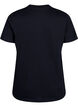 Basic T-skjorte i bomull med rund hals, Svart, Packshot image number 1
