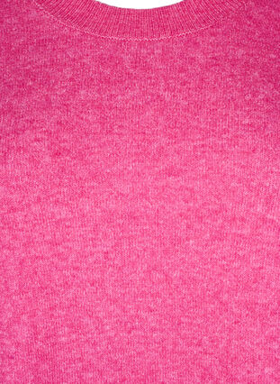 Zizzi Strikket kjole med splitter, Raspberry Rose Mel., Packshot image number 2
