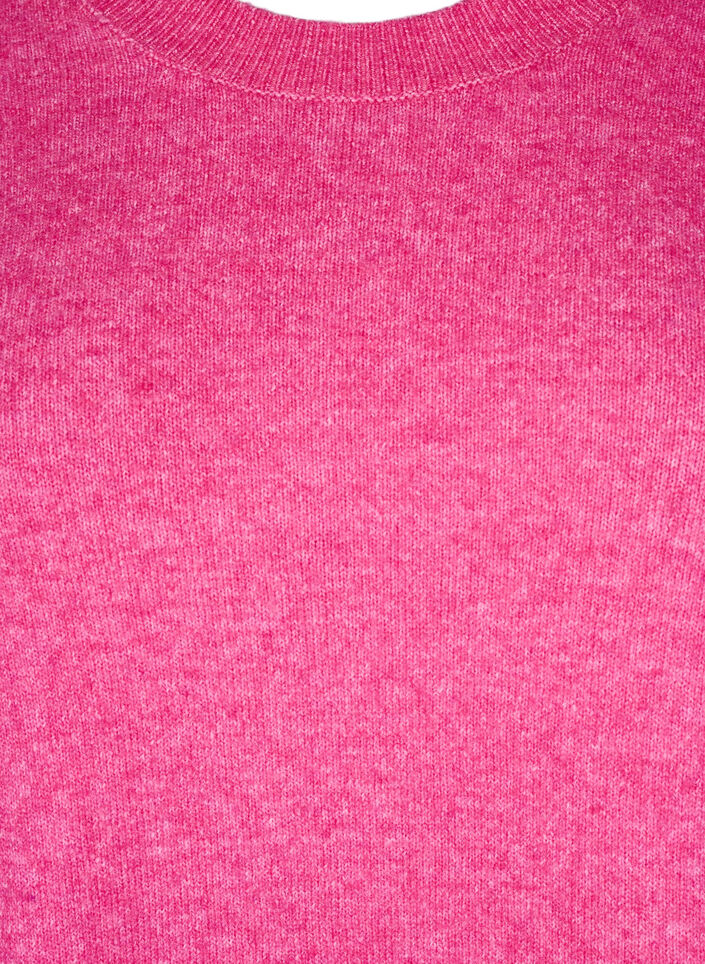 Strikket kjole med splitter, Raspberry Rose Mel., Packshot image number 2