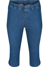 Capribukser i bomullsmiks, Dark blue denim