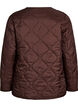 Quiltet jakke med trykknapper og rund hals, Brun, Packshot image number 1