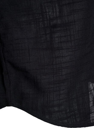 Zizzi FLASH - Løs bluse med cap-ermer, Svart, Packshot image number 3