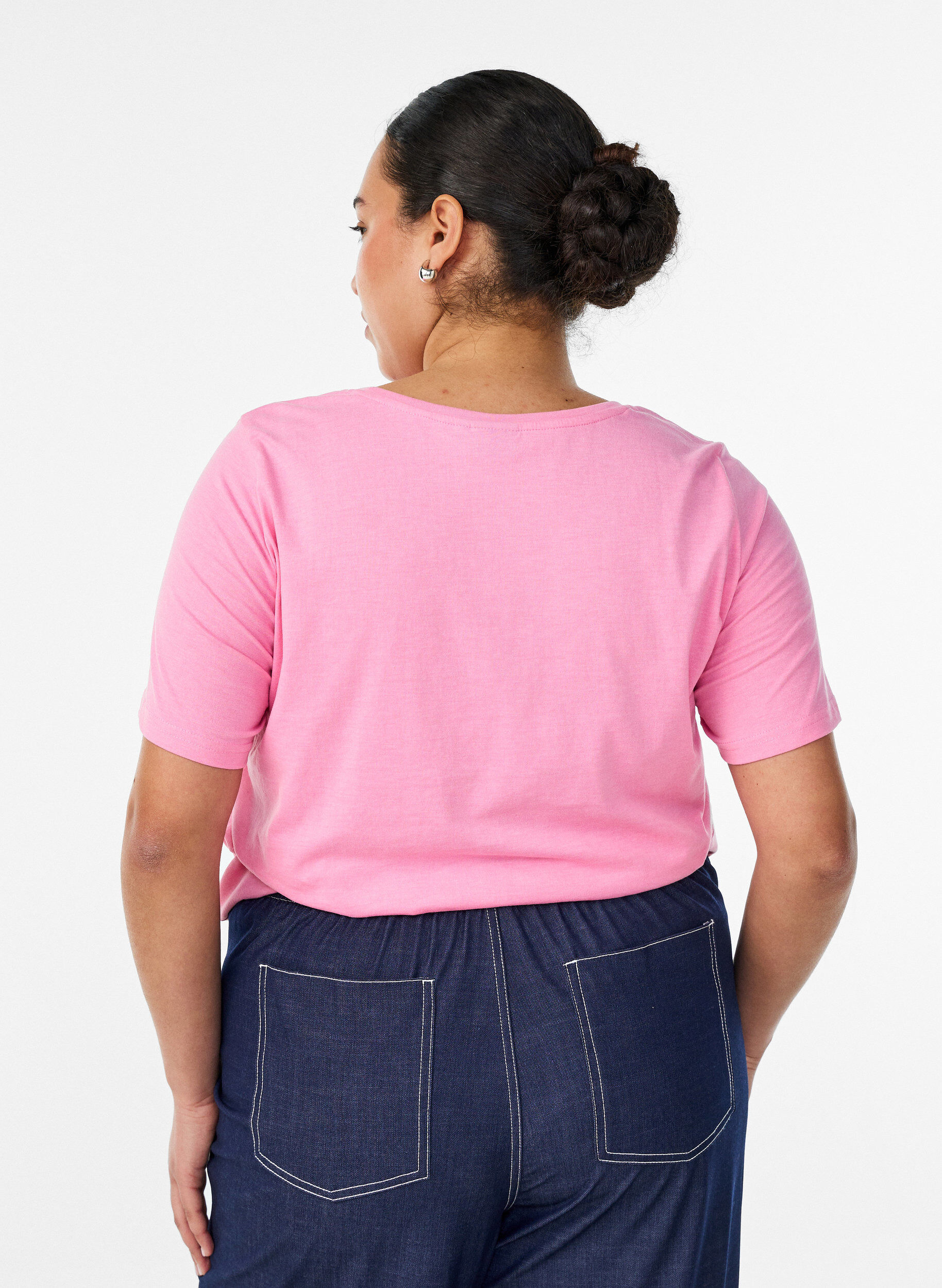 ZizziT-skjorte med trykk, Rosa, Model image number 2