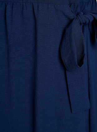 Zizzi Midikjole med knyte-detaljer, Blå, Packshot image number 3