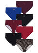 7-pakning med truser med regular waist, R&oslash;d, Packshot image number 0