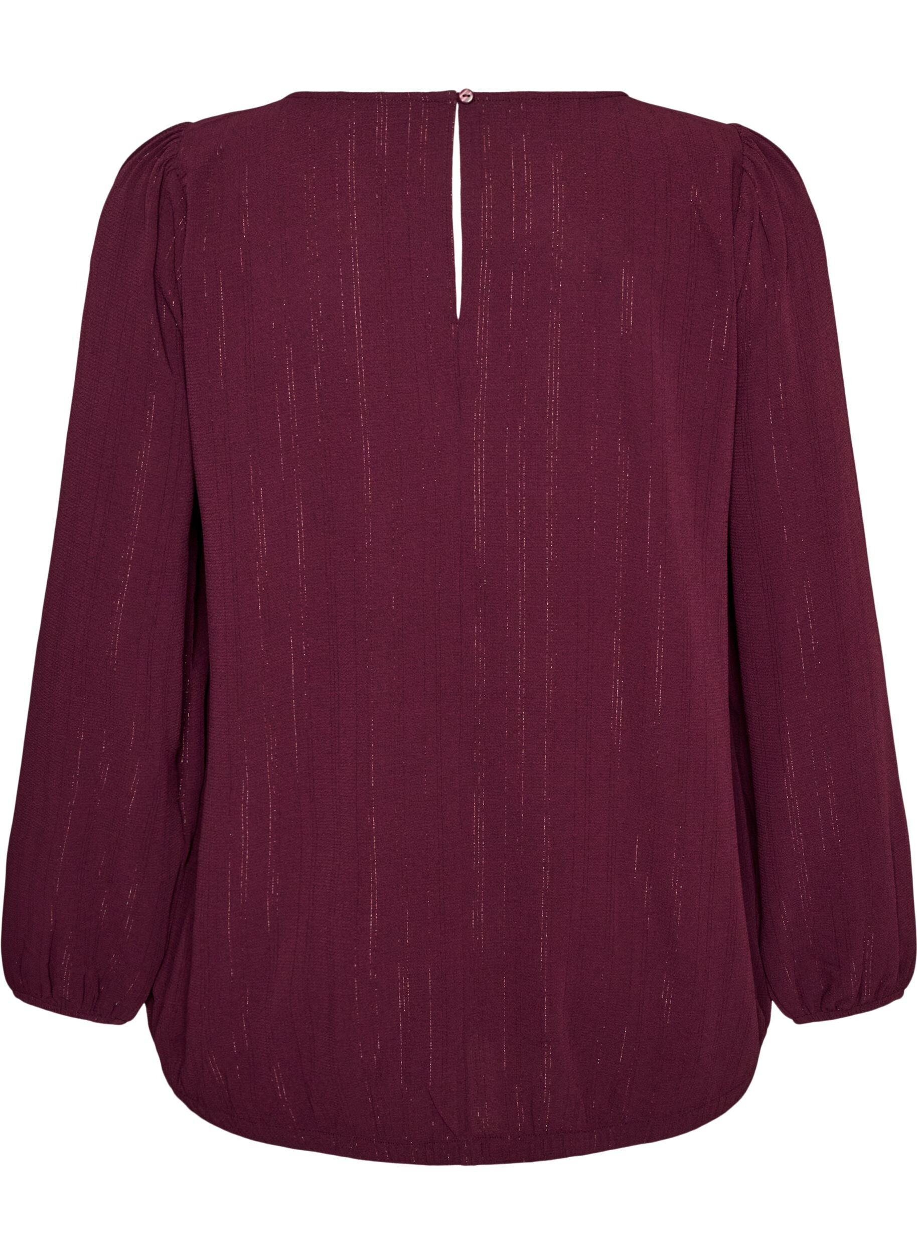 ZizziBluse med glitter, R&oslash;d, Packshot image number 1