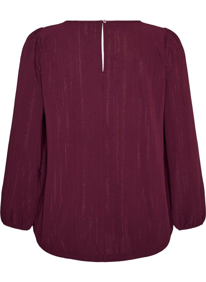 Bluse med glitter, R&oslash;d, Packshot image number 1