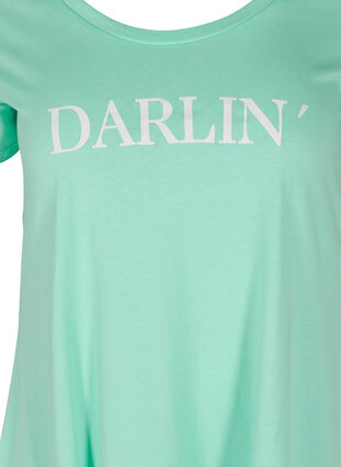 T-skjorte i bomull med A-form, Cabbage DARLIN, Packshot image number 2
