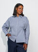 Loose fit rutete skjorte med knytebelte, Bl&aring;, Model image number 3