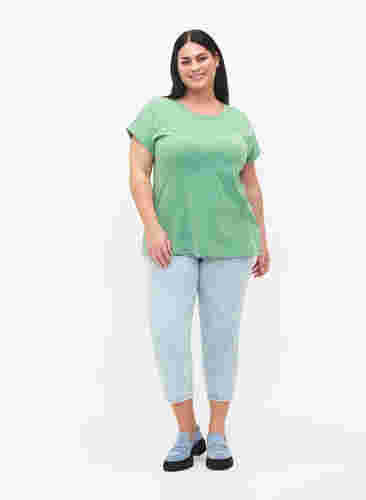 Melert T-skjorte med korte ermer, Jolly Green Mél, Model image number 2