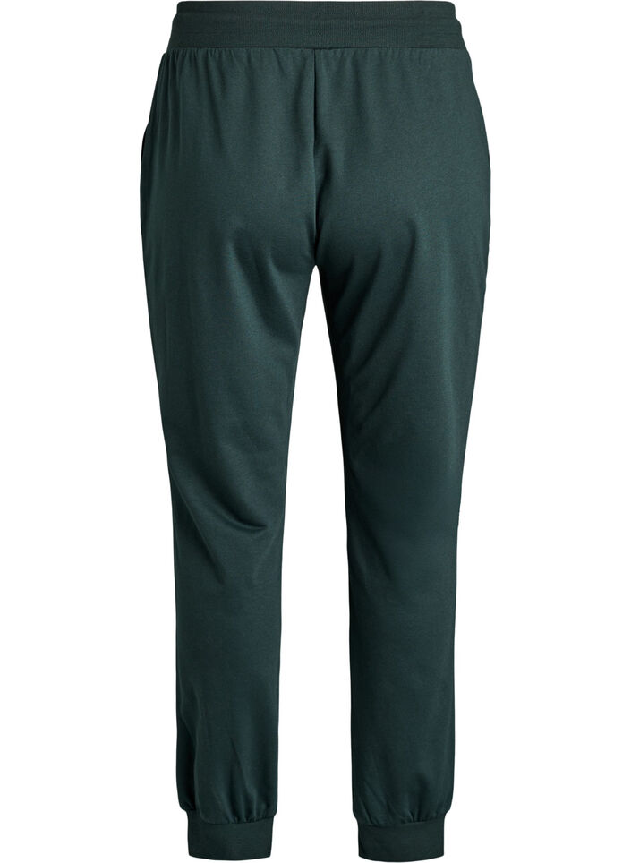 L&oslash;se joggebukser med lommer, Gr&oslash;nn, Packshot image number 1