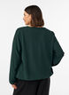 Bluse med ballongsilhuett og V-hals, Gr&oslash;nn, Model image number 2