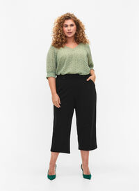 7/8-bukser med løs passform, Black, Model