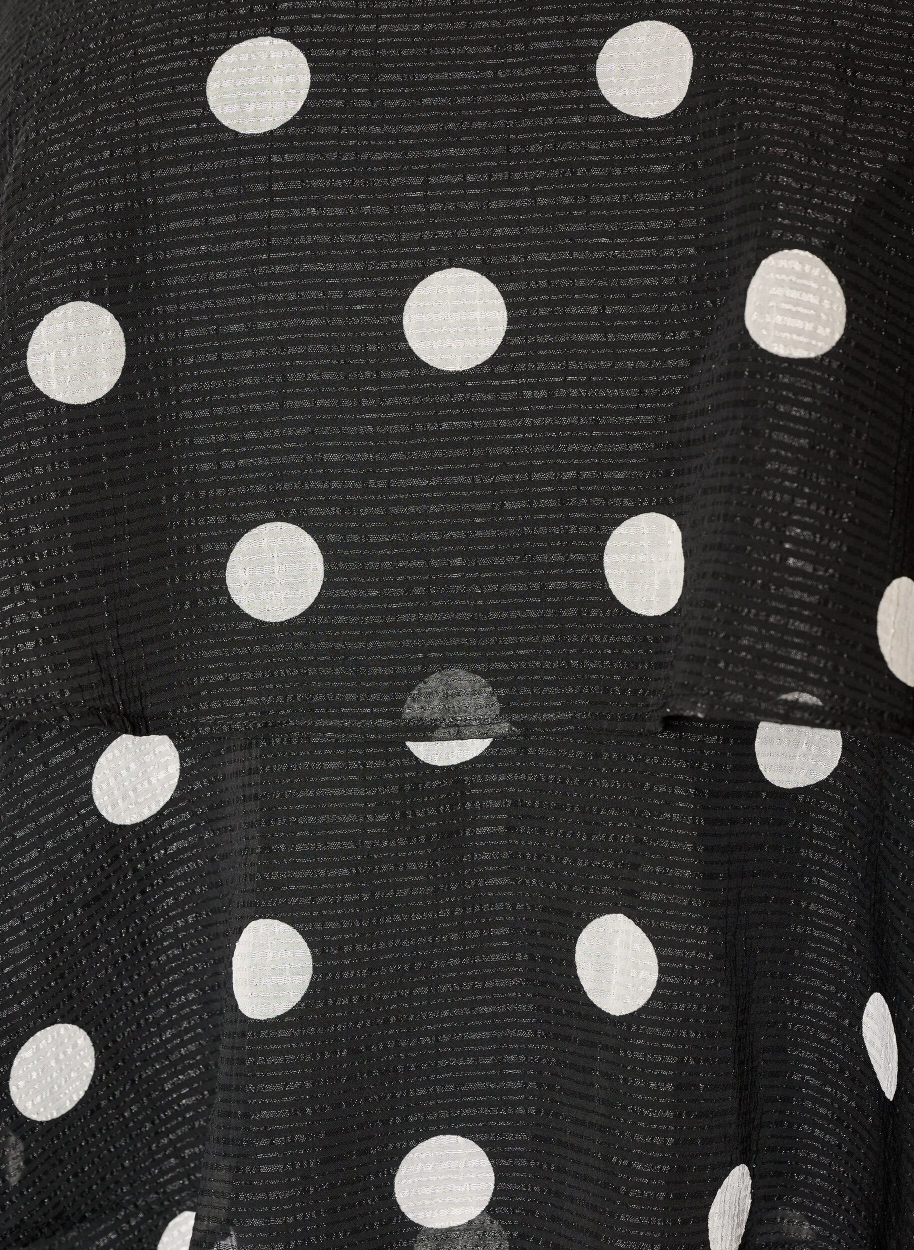 ZizziLag-p&aring;-lag topp med volanger og spaghetti-stropper, Svart, Packshot image number 2