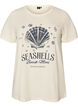 Bomulls T-skjorte med trykk, Vanilje, Packshot image number 0