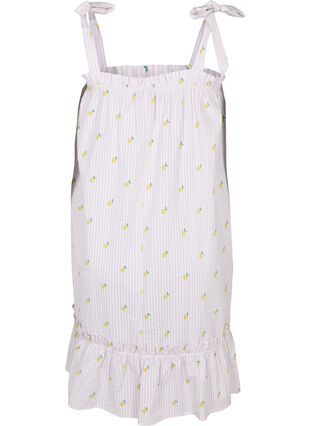 Strandkjole i bomull med stropper, Lemon Print, Packshot image number 1