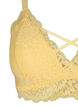 Bralette med stringdetaljer og myk vattering, Pale Banana ASS, Packshot image number 2