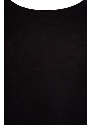 Trenings T-skjorte i viskose med rund hals, Black, Packshot image number 2