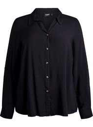 FLASH - Stripete skjorte med oppbrettede ermer, Black
